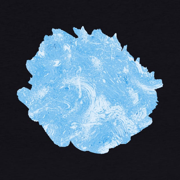 Dripping Brushstrokes Splatter Blue by ninoladesign